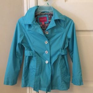 London Fog Girl’s raincoat with hood.